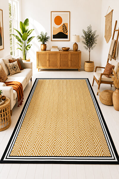 Chilai Home Mac Makinede Yıkanabilir Kaymaz Taban Leke Tutmaz Dijital Salon Halısı Mutfak Halısı ve Yolluk