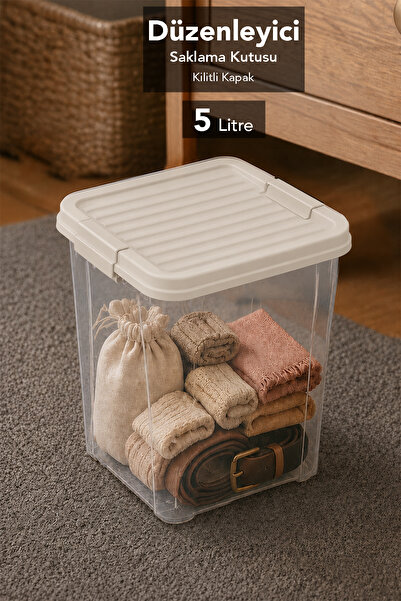 Meleni Home Organizator cu capac Deep Lock - Cutie de depozitare pentru artic...