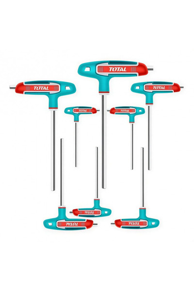 TOTAL Thhw80816 2-10mm T-Handle Hex Key Set 8 Pieces