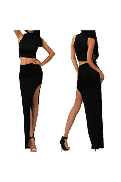 SNM Fusta Creion, SNM, Negru, One Size, 96 cm, Stil Bodycon, Talie Inalta, Ta...