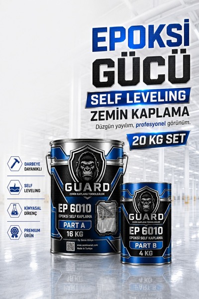 SARAS KİMYA GUARD Premium Epoksi Self Leveling Zemin Kaplama - Balkon, Teras,...