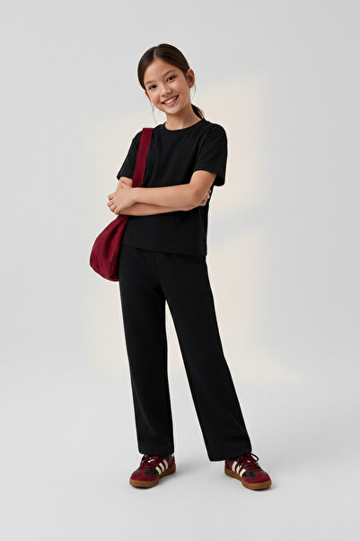 OKULCUBABA Children's 2-Thread Oversized Tie-Waist Loose and Flexible Top and...