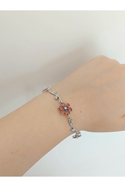 bijoux uniques Zircon Stone Waterway Leaf Flower Ivy Steel Bracelet