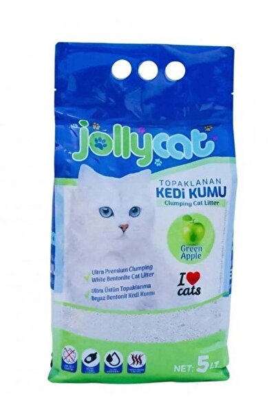 Jolly فضلات القطط المتكتلة من البنتونيت بنكهة التفاح 5 لتر