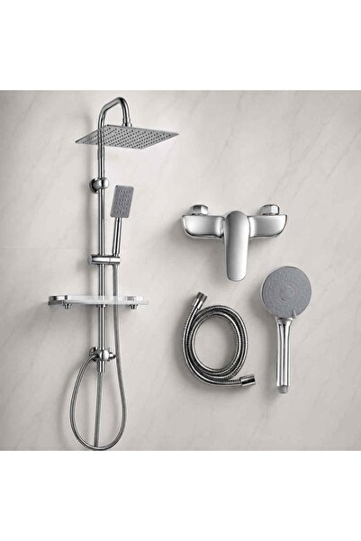 Generic Modern Integrated Shower Set - Luxury Chrome German Banery