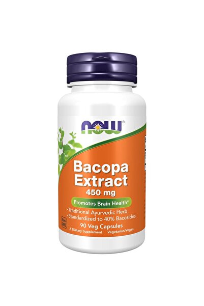 Now Foods Bacopa Extract 450 mg , 90 Veg Capsules Usa Menşeii DaphneLabs