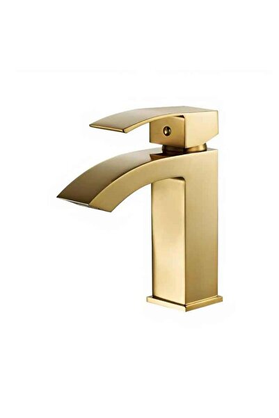 Generic Modern Gold Short Waterfall Sink Mixer