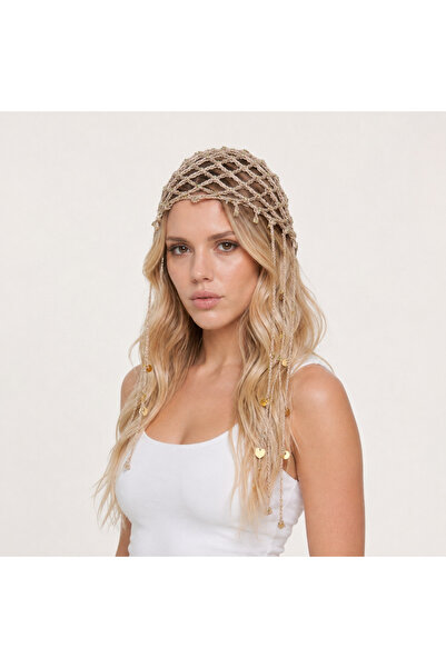 Bukiro Hand Knitted Mesh Beret Bohemian Women's Hat Summer Festival Beret wit...