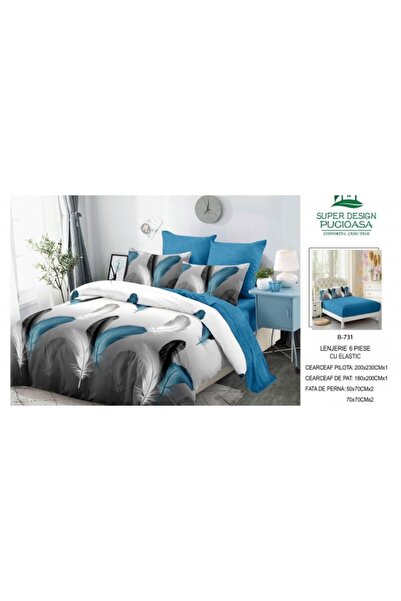 Pucioasa Set de lenjerie de pat gros Finet, 6 piese, cearșaf cu elastic BBA57