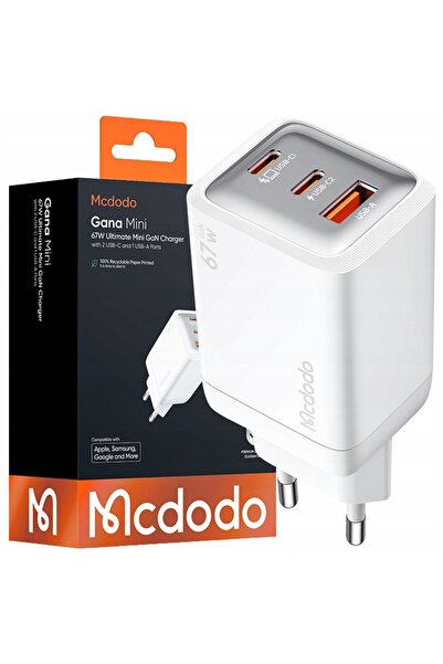Mcdodo Încărcător rapid de perete, Adaptor de alimentare tip cub, 3x USB-C PD...
