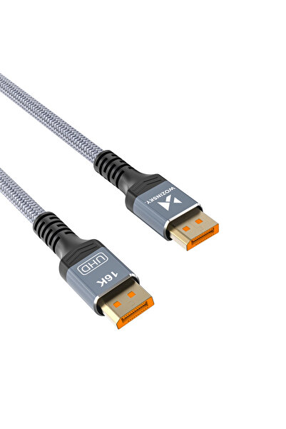 WOZINSKY Cablu DisplayPort 2.1 80 Gb/s 1M 16K 60Hz 8K 120Hz Pentru TV și Monitor