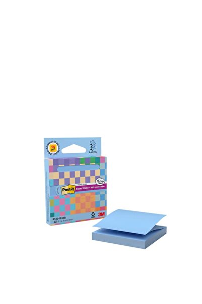 3M Notite adezive Post-it Super Sticky, albastru pastel, 76 x 76 mm, 90 file/...