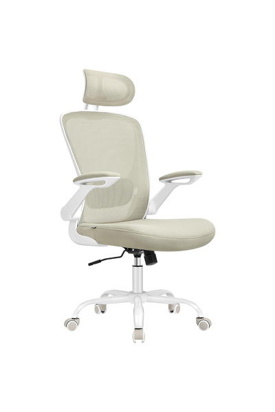 SONGMICS Scaun de birou ergonomic cu tetieră, suport lombar reglabil, 64x64x1...