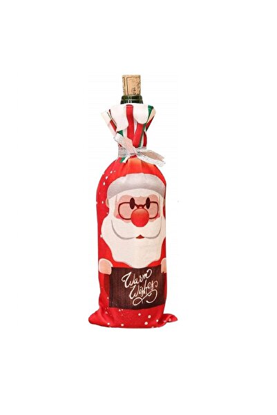 Rao Christmas Wine Bottle Cover Santa Claus Theme, Textile Material, 34 Cm, M...