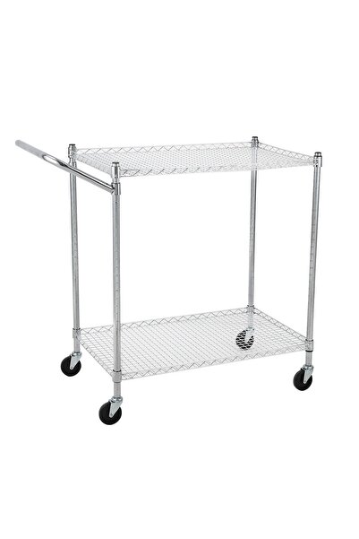 Garvee Heavy Duty Metal Utility Cart for Office – Commercial Rolling Storage ...