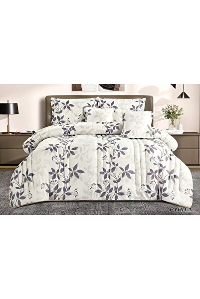 xi Duo Duo Nefren Summer Patterned 6-Piece Bedspread Set with Luxury Microfib...