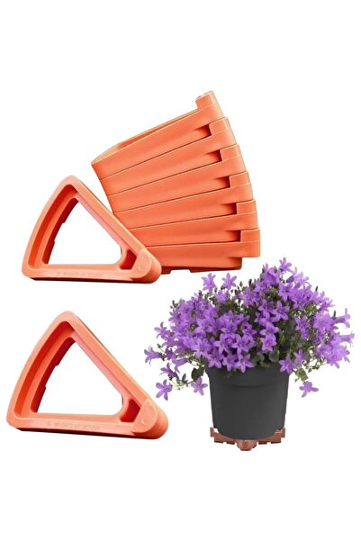 STARSTAR 24-Piece Triangular Breathable Saucer Flower Pot Stand - Concealed S...