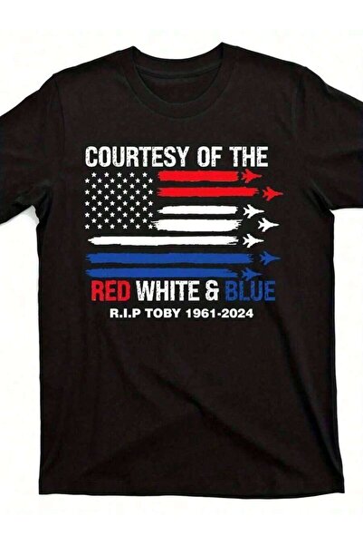 kai22 Retro Toby Graphic-Shirt - Patriotic Courtesy Of Red White & Blue Print...