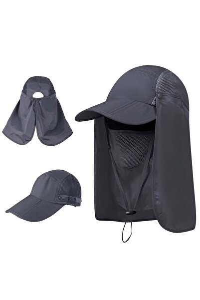 STARSTAR Foldable fishing hat, wide-brimmed sun hat with a detachable sun shi...