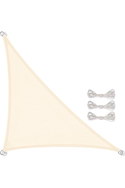 STARSTAR 3x3x3 beige triangular sunshade sail, made of PES material, suitable...