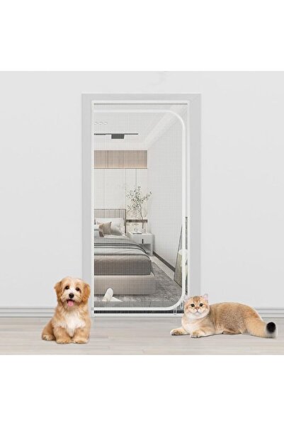 STARSTAR Pet Gate Cat Screen Door Roller Blind - Zipper Anti-Escape Safety Me...