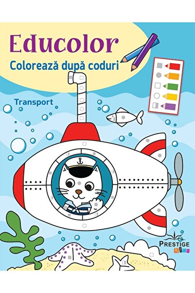 Prestige Educolor: Transport. Coloreaza dupa coduri