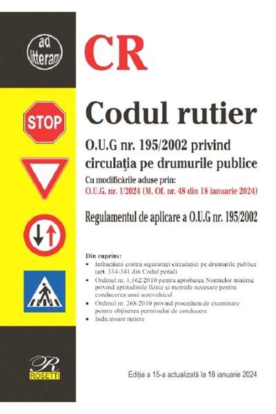 ROSETTİ Codul rutier Ed.15 Act.18 ianuarie 2024