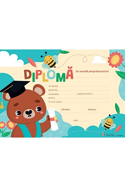 Editura Creator Diploma gradinita. Ursulet