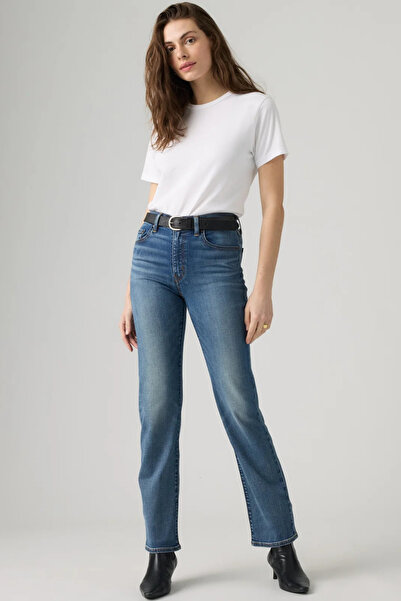 Levi's 723 High Waist Straight Cut Lost Letters Med Indigo Women's Jeans