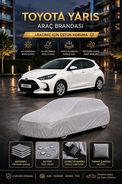 PJ & Me Toyota Yaris 2020-2026 Uyumlu Premium Oto Brandası Tam Boy Araç Korum...
