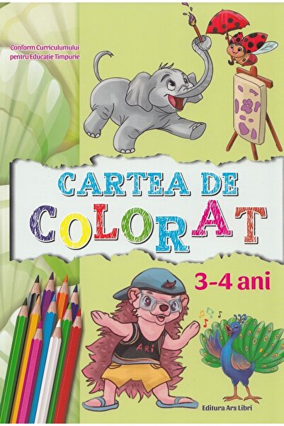 ARS LIBRI Cartea de colorat 3-4 ani