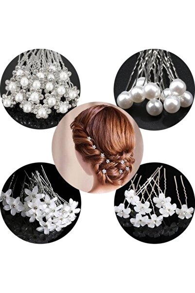 STARSTAR Hair clips - Wedding hair clips - Flower, crystal and pearl hair cli...