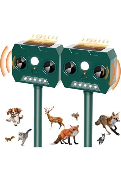 Morvena Picks Set de 2 repelere ultrasonice pentru animale – Solare – Senzor ...