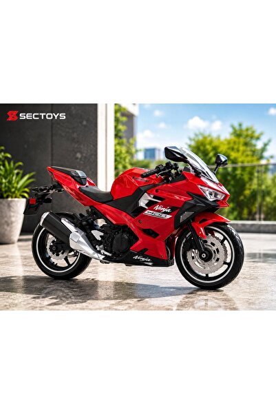 scntoys 2023 Kawasaki Ninja 400 Kırmızı Model Motosiklet 1:12 Ölçek Kawasaki ...