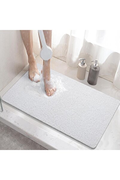 STARSTAR Non-slip shower mat, 60 x 40 cm, non-slip bath mat with drain, soft ...