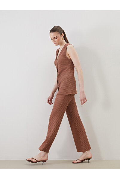 LC Waikiki Elasticated Waist Hole-Knitted Women's Trousers