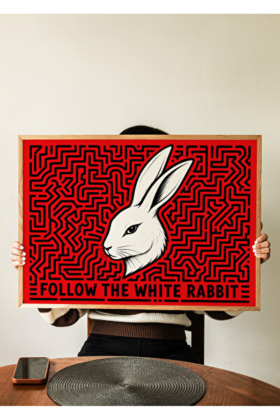 ARTHOUSECOLLECTIVE Beli zec - Horizontalno - Poster bez okvira