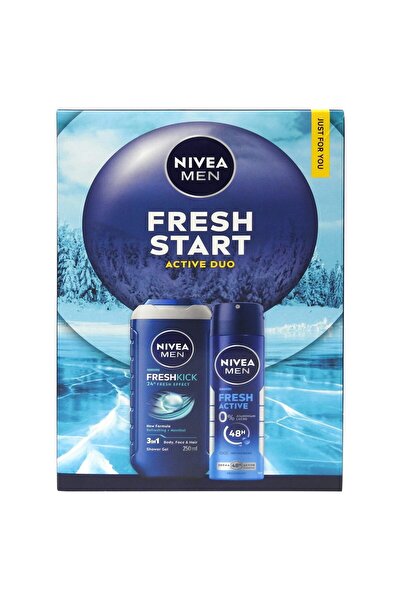 NIVEA Set Cadou Fresh Start – Gel de Duș 250 ml, Deodorant 150 ml