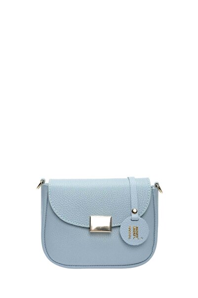 SimpleFind Anna Luchini Geanta piele -CARA-Albastru deschis,Geanta postas pie...
