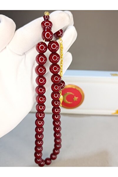 HALİL KOÇAK Original Sikma Amber Tesbi̇rh Kelle Boy Bordo Color