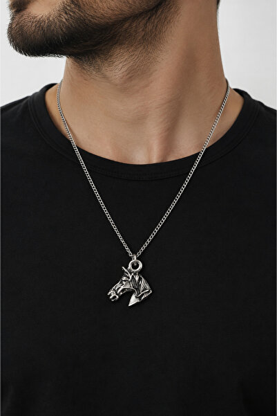 HER ŞEY NOTA www.herseynota.com Minimal Necklace with Horse Head Figure – Ani...