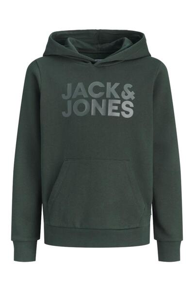 Jack & Jones Μπλούζα φούτερ αγόρι 12152841 "Corp logo" πράσινο Scarab