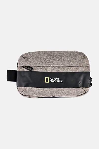 NATIONAL GEOGRAPHIC Men Brand Logo Fanny Bag, Grey