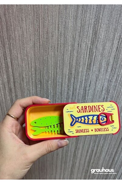 GRAUHAUS Sardalya Konservesi Sardines Takı Kutusu - Pembe & Sarı Yüzük, Küpe ...