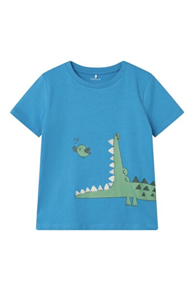 Name it Μπλούζα κοντομάνικη αγόρι "Bird and crocodile" γαλάζιο