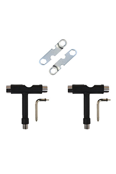 STARSTAR Black T-shaped multi-functional skateboard wrench