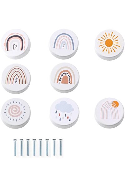 Morvena Picks 8 Decorațiuni pentru mânere de dulap din lemn, Mânere pentru se...