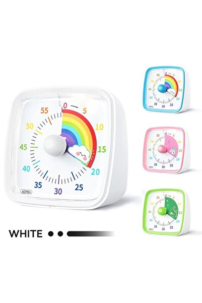STARSTAR 60-Minute Rainbow Visual Countdown Timer with Silent Flashing Alarm ...