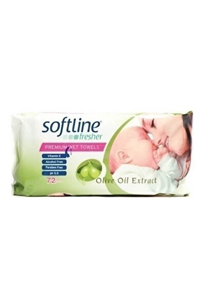 Softline Μωρομάντηλα 72 τεμάχια. ΜΕ ΑΡΩΜΑ ΕΛΑΙΟΥ ΕΛΙΑΣ