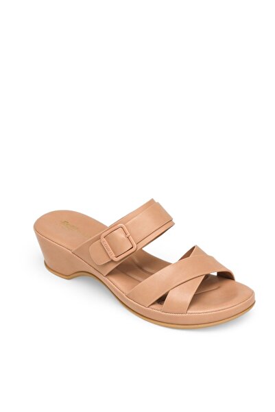 BATA Buckle Strap Comfort Wedge Sandals